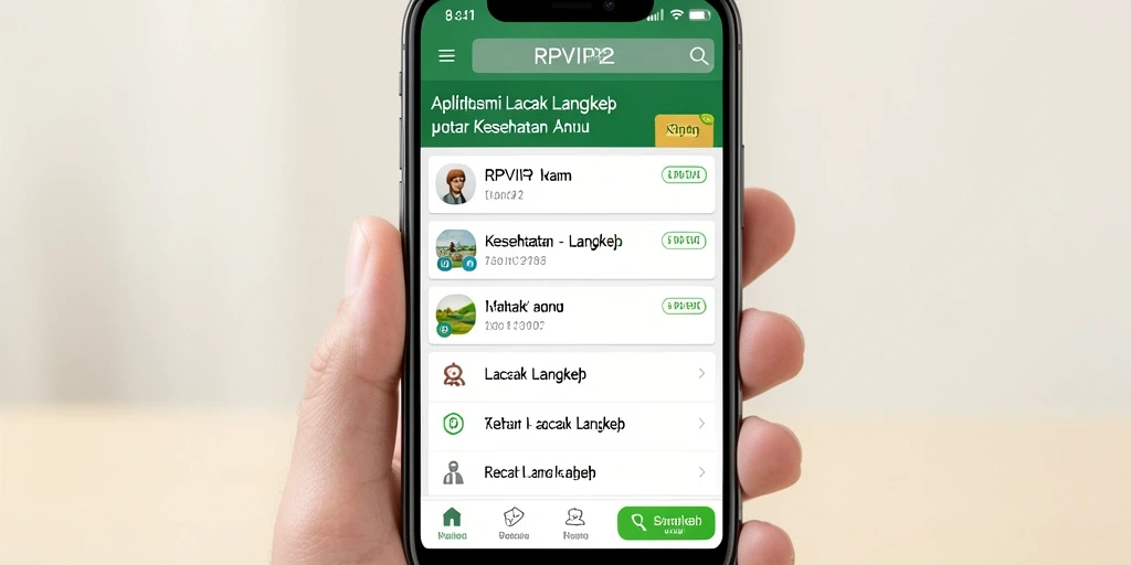 Tampilan antarmuka RPVIP2 yang intuitif untuk lacak langkah.