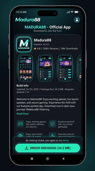 Tampilan halaman APK madura88